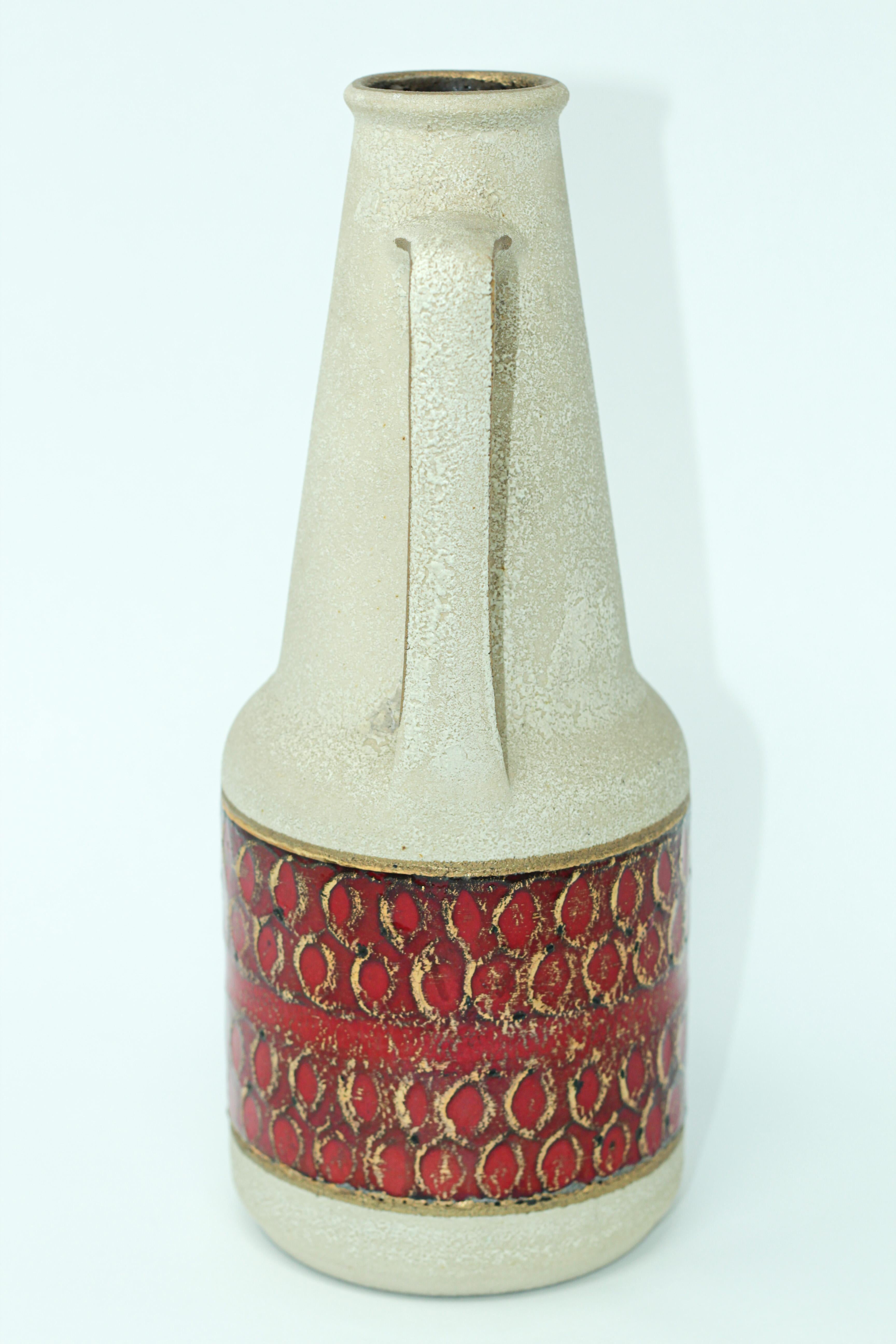 Ceramic Modernist West German Fat Lava Bauhaus Vase, 1960