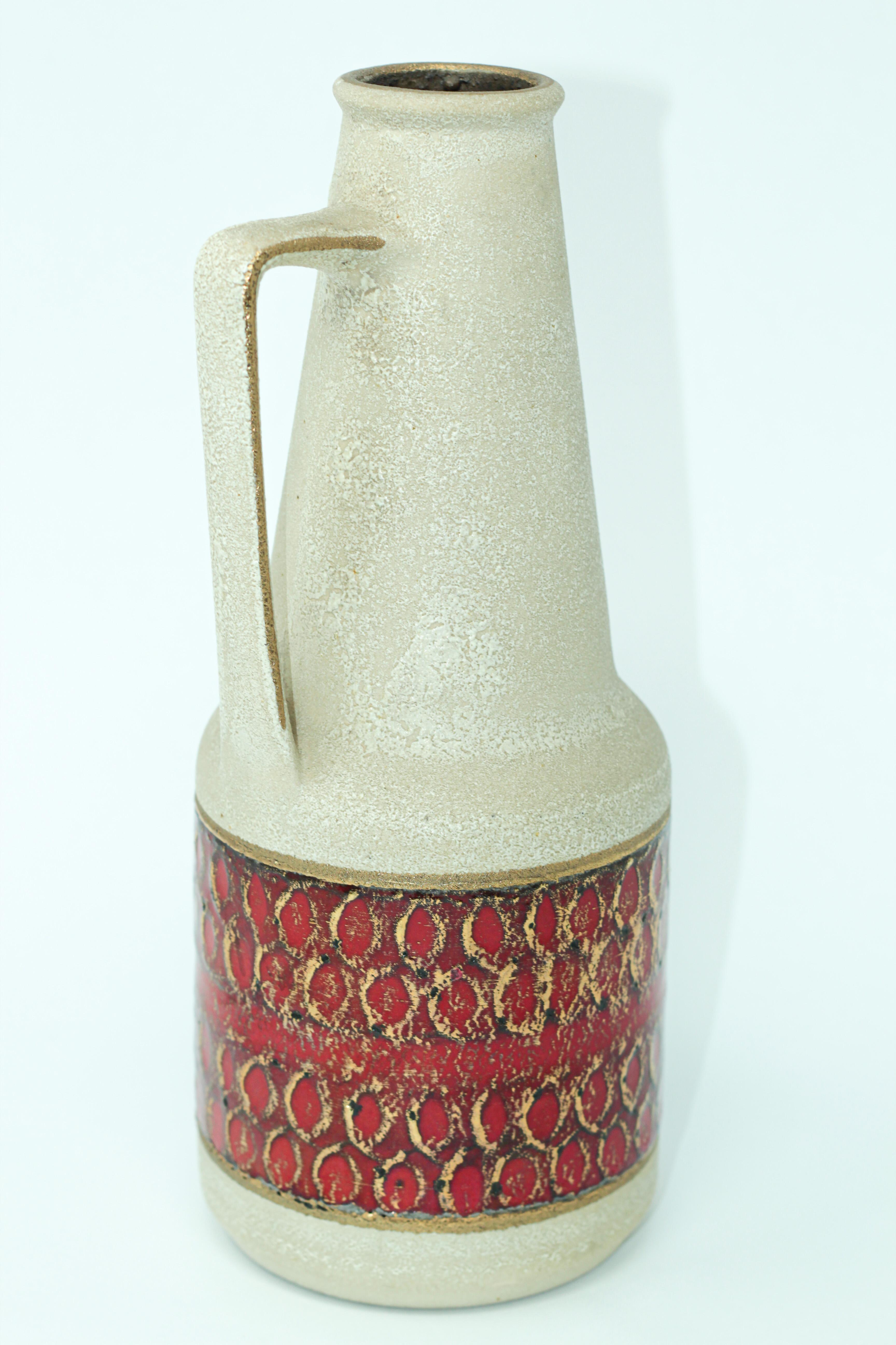 Modernist West German Fat Lava Bauhaus Vase, 1960 1