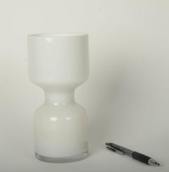 Modernist White Glass Vase