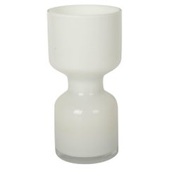 Modernist White Glass Vase