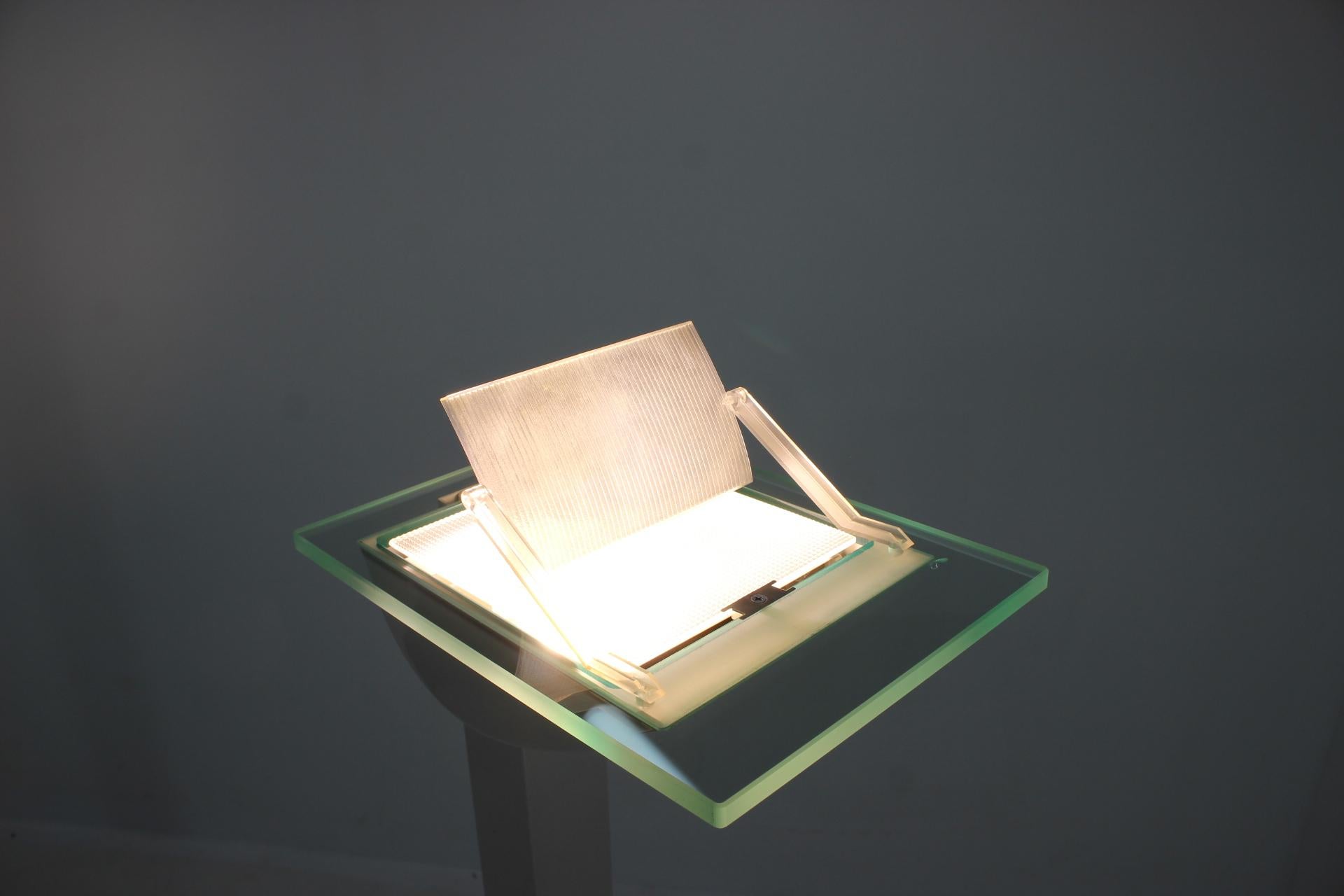 Modernist White Metal Floor Lamp by Hartmut Engel for Zumtobel, 1980s 7