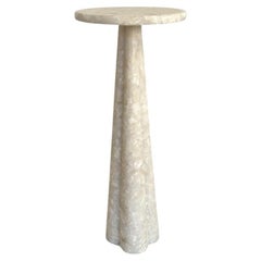 Modernist White Onyx Drink Table