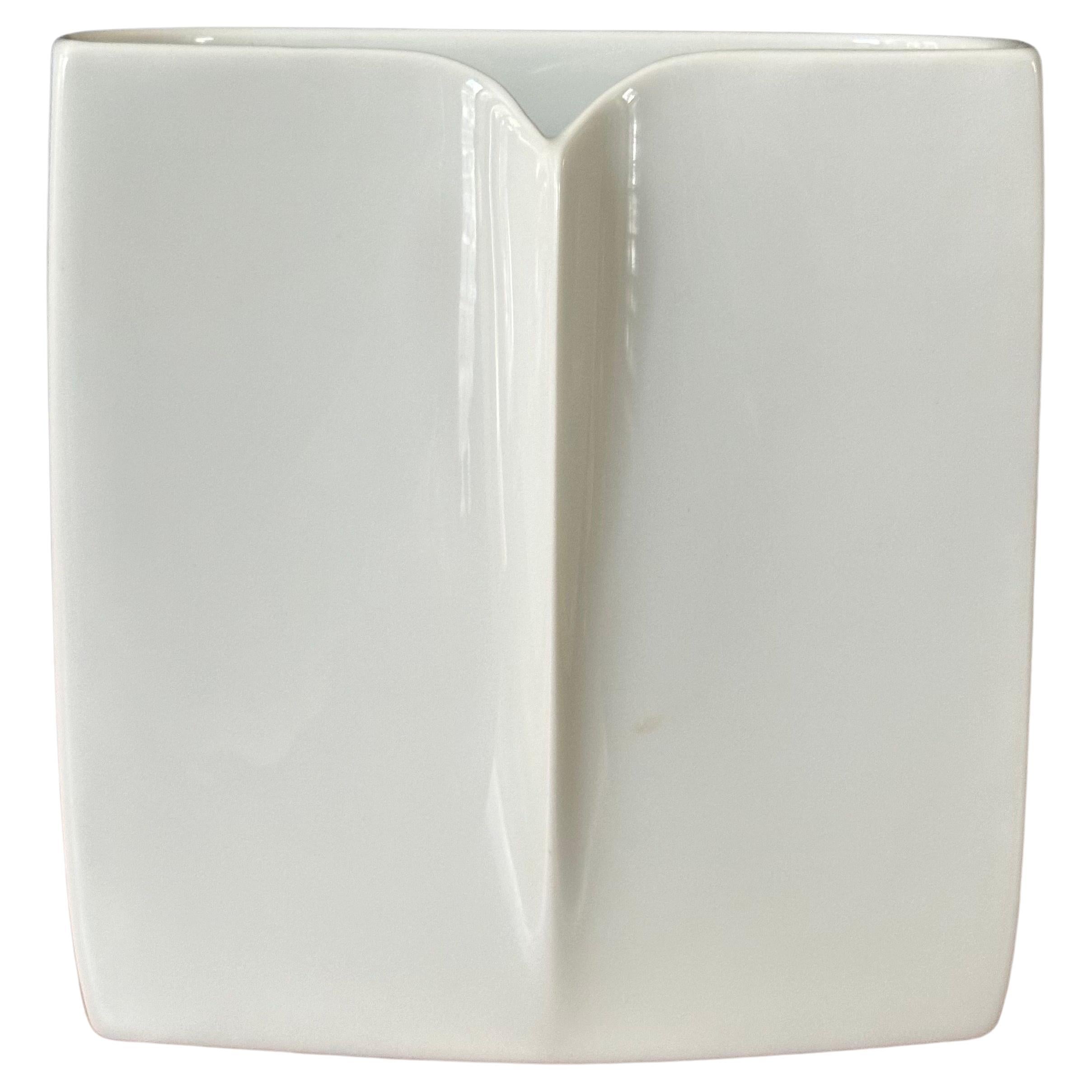 German Modernist White Porcelain Vase by Rosenthal Studio-Linie For Sale