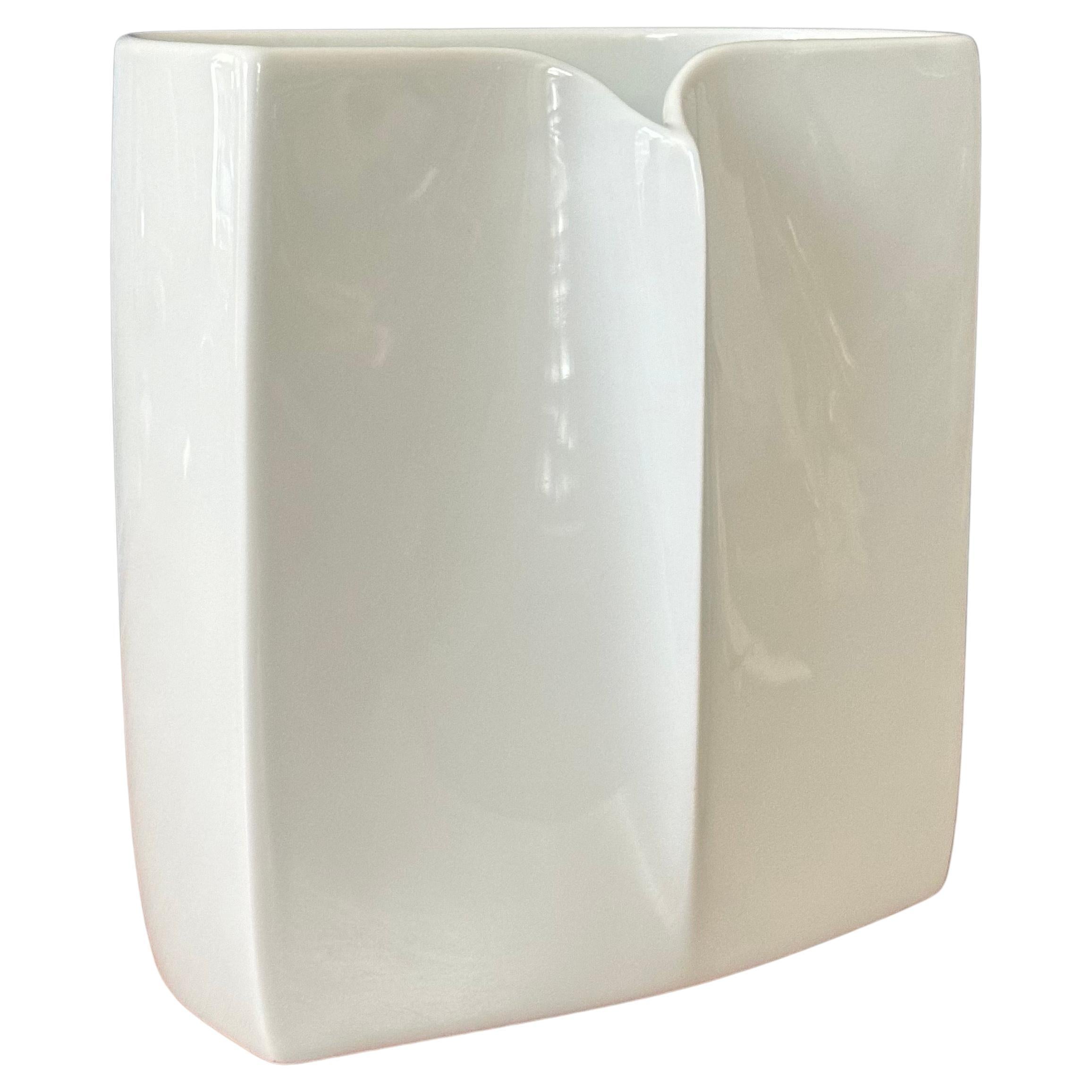 Modernist White Porcelain Vase by Rosenthal Studio-Linie For Sale