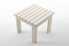 Modernist White Side Table by Jacques Quinet