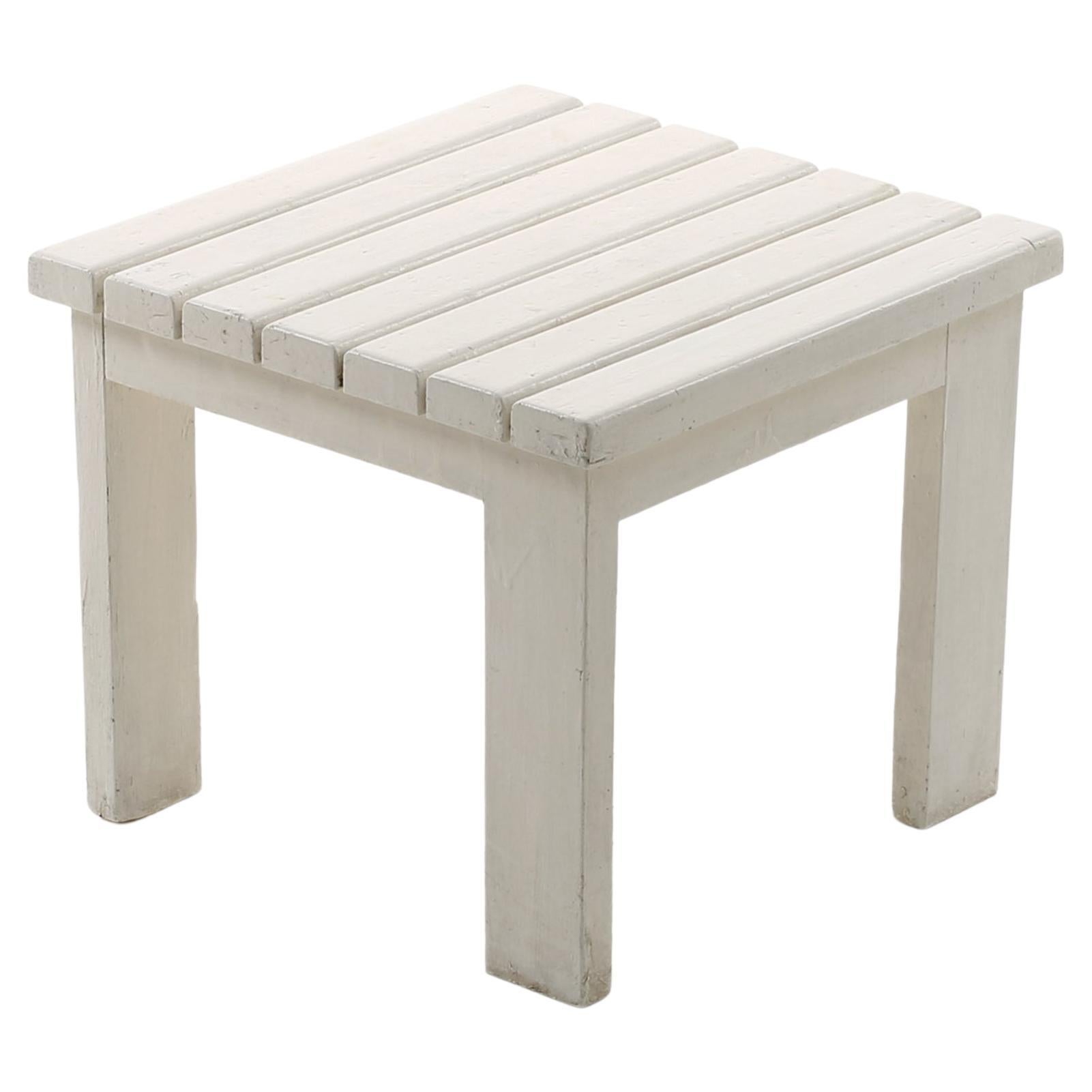 Modernist White Side Table by Jacques Quinet