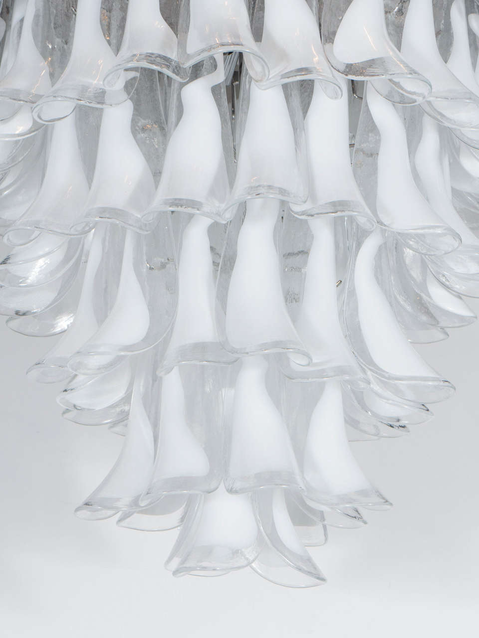 glass feather chandelier