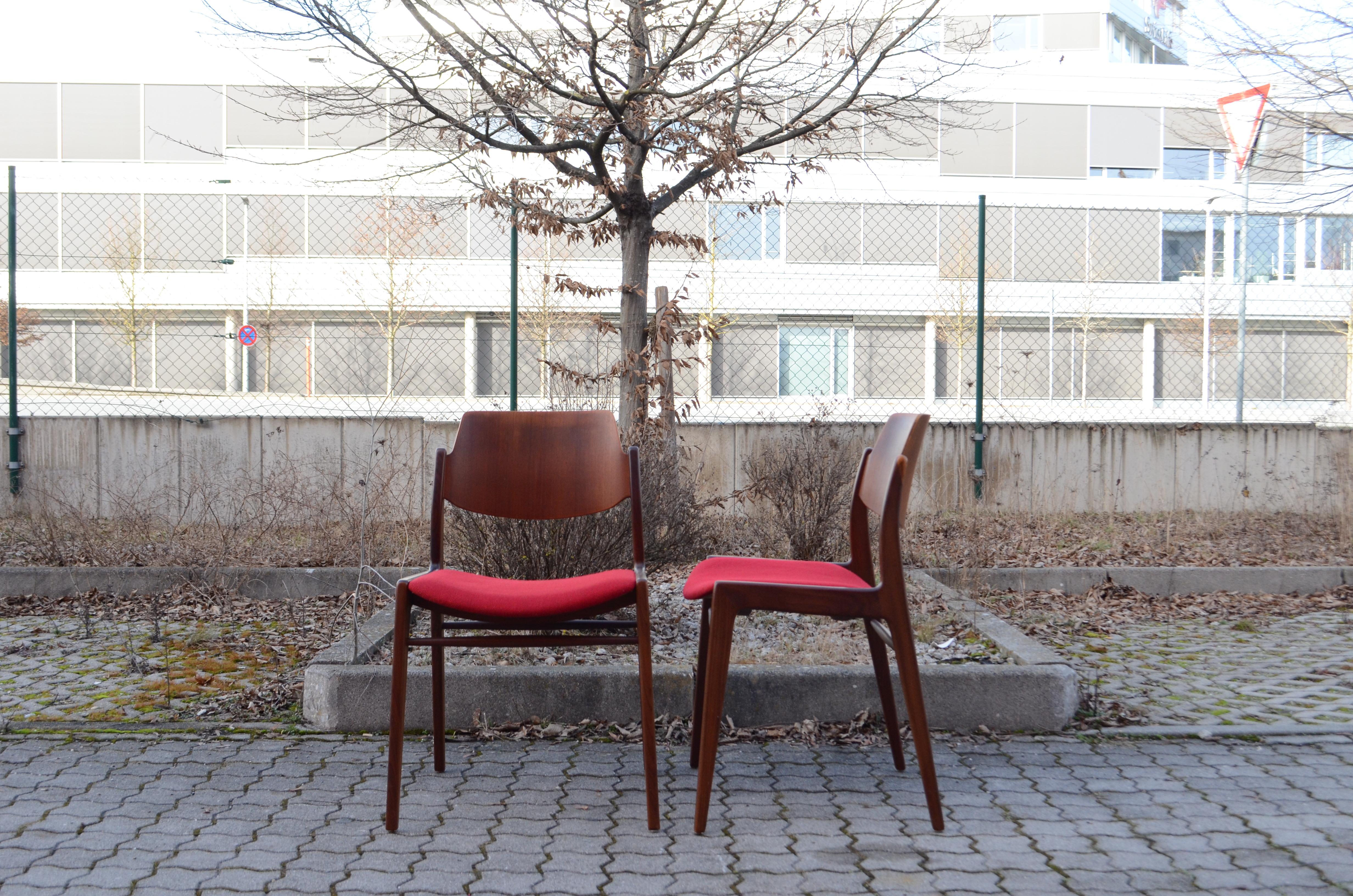 Mid-Century moderno Sedia da pranzo in compensato modernista Hartmut Lohmeyer 476A in vendita