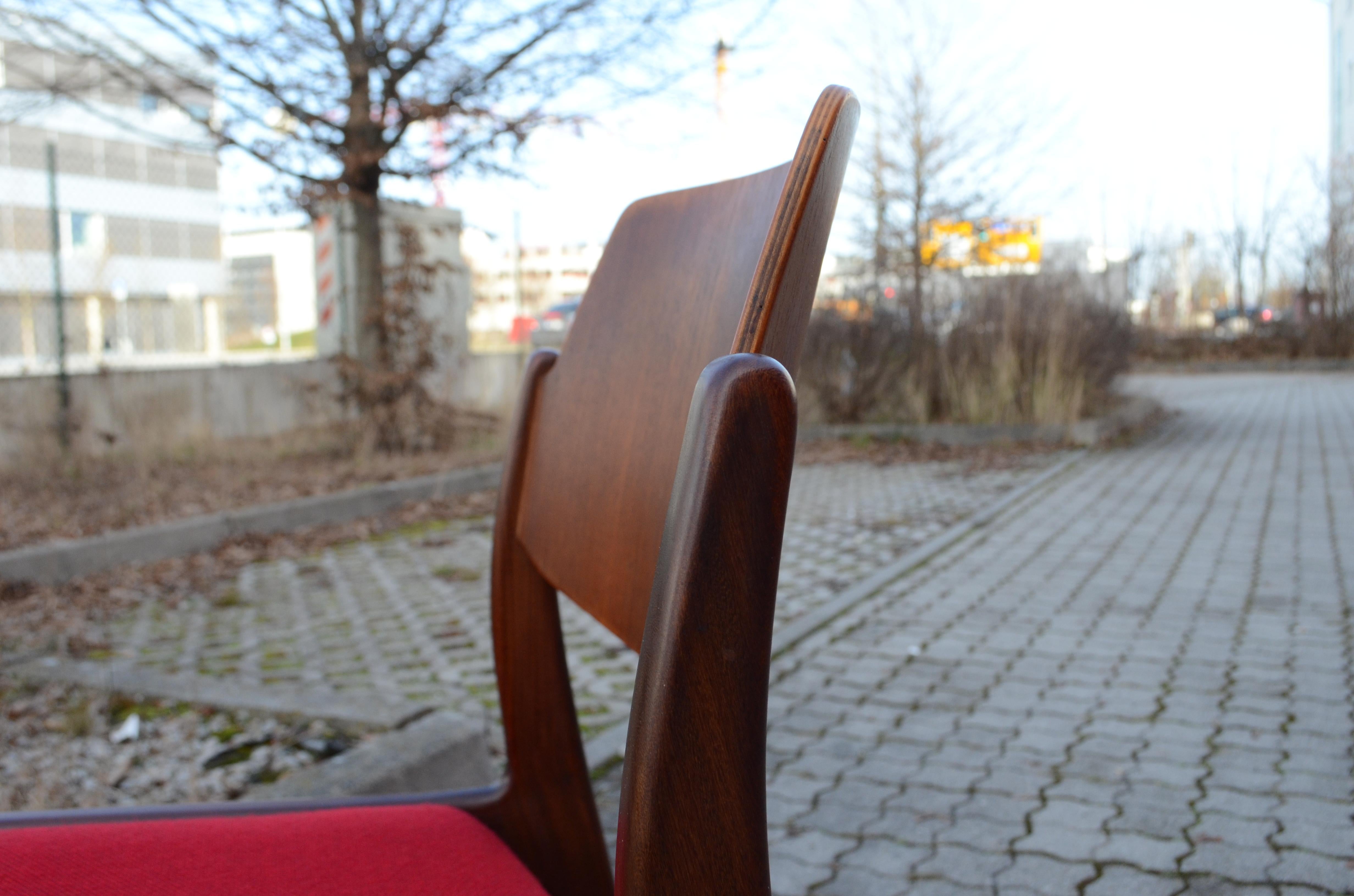 Oiled Modernist Wilkhahn Hartmut Lohmeyer Plywood Dining Chair 476A For Sale