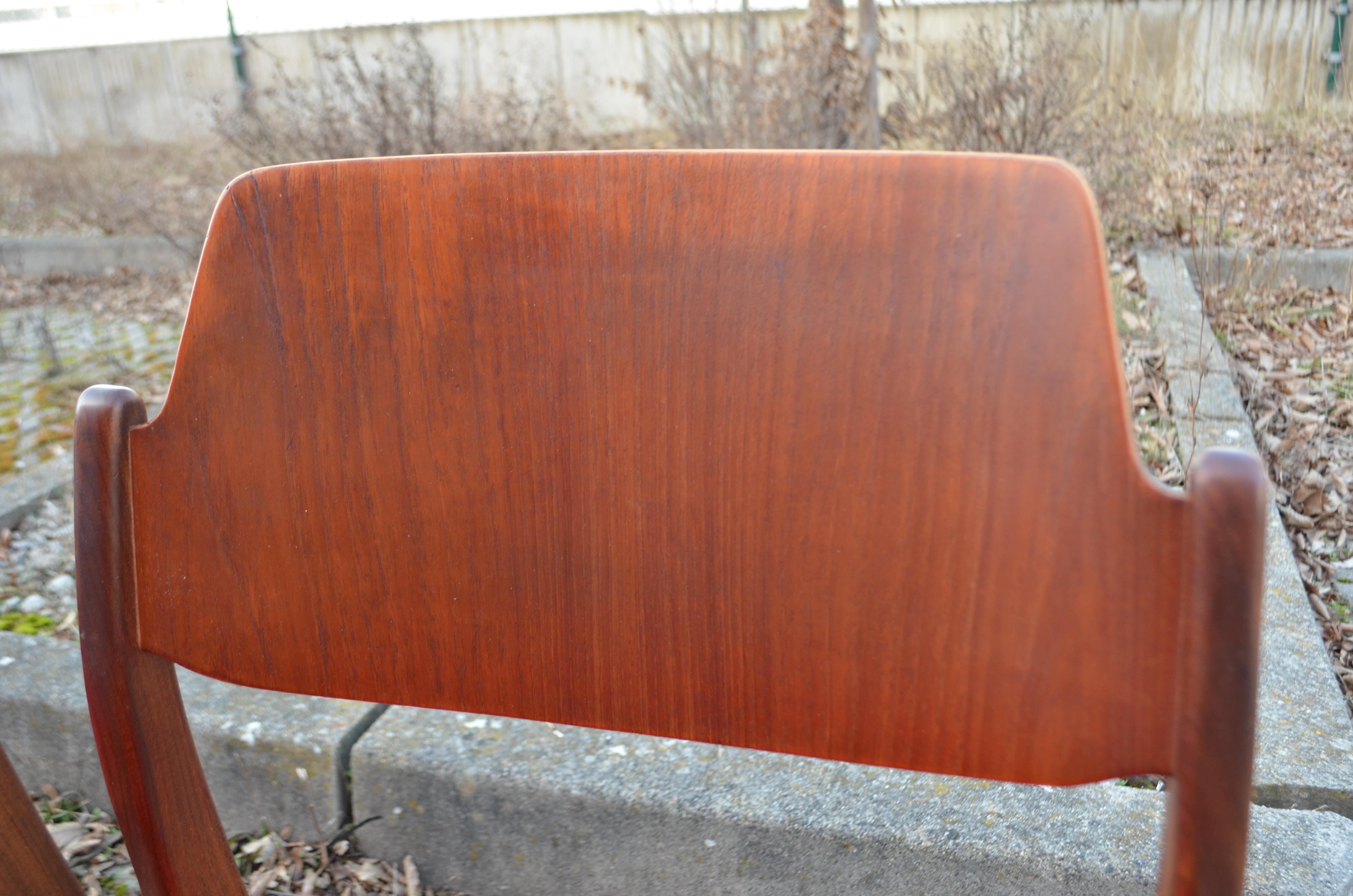 Modernist Wilkhahn Hartmut Lohmeyer Plywood Dining Chair 476A In Good Condition For Sale In Munich, Bavaria