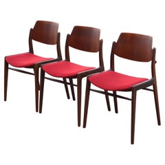 Vintage Modernist Wilkhahn Hartmut Lohmeyer Plywood Dining Chair 476A