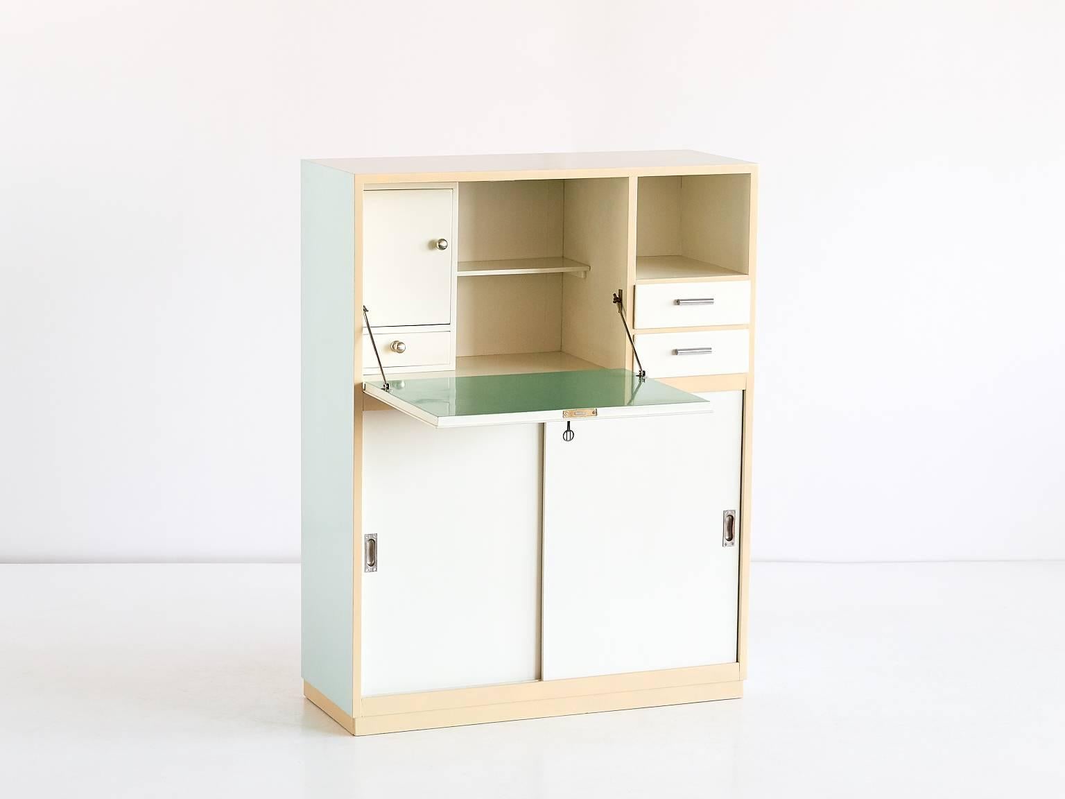 Modernist Willem Penaat Secretary Cabinet for Metz & Co, Netherlands, 1930 In Good Condition In The Hague, NL