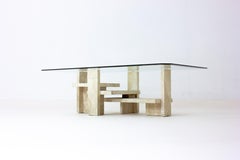 Modernist Willy Ballez Coffee Table, Belgium 1970s