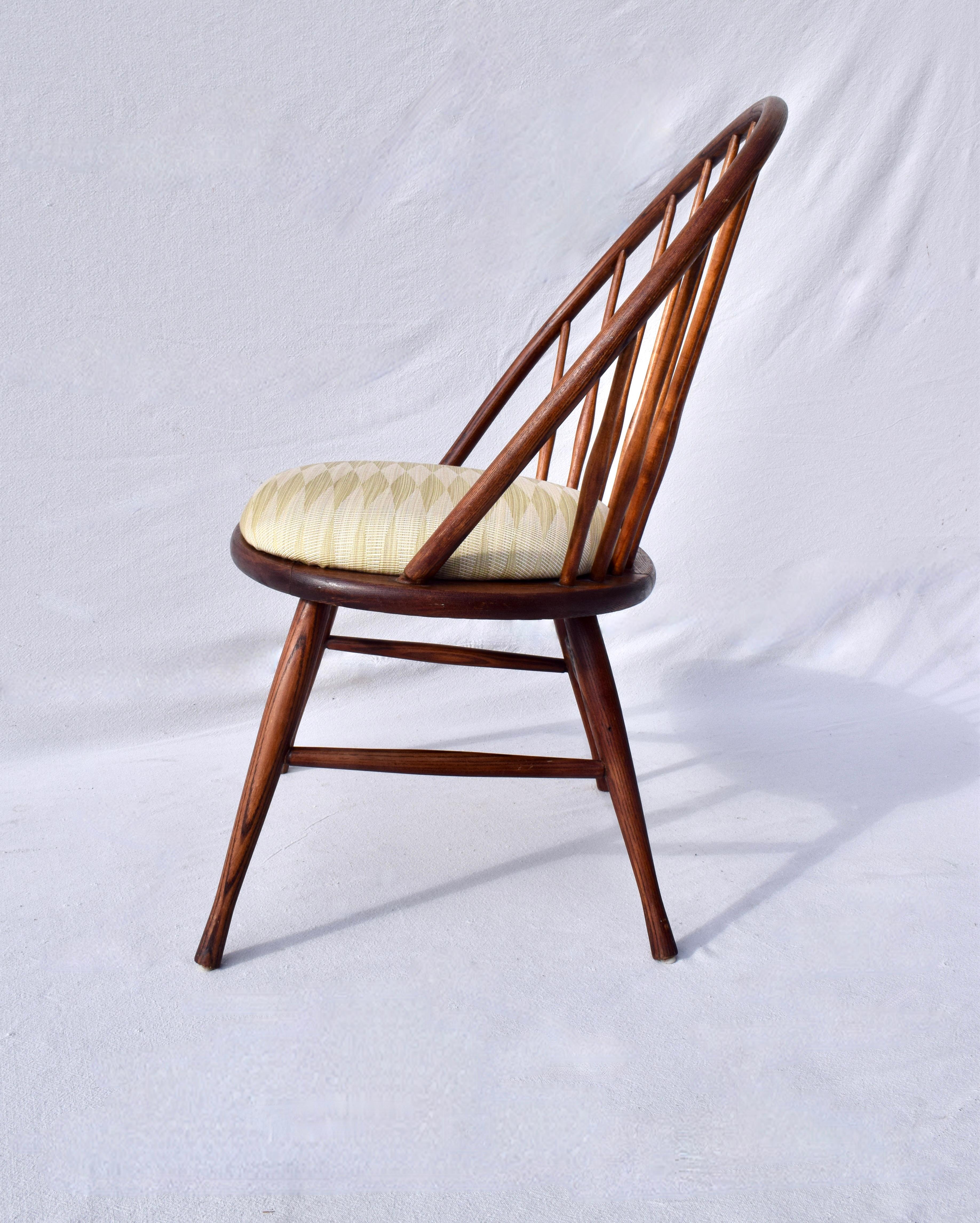 20th Century Modernist Windsor Style Chair Oak, Made in Sweden For Sale