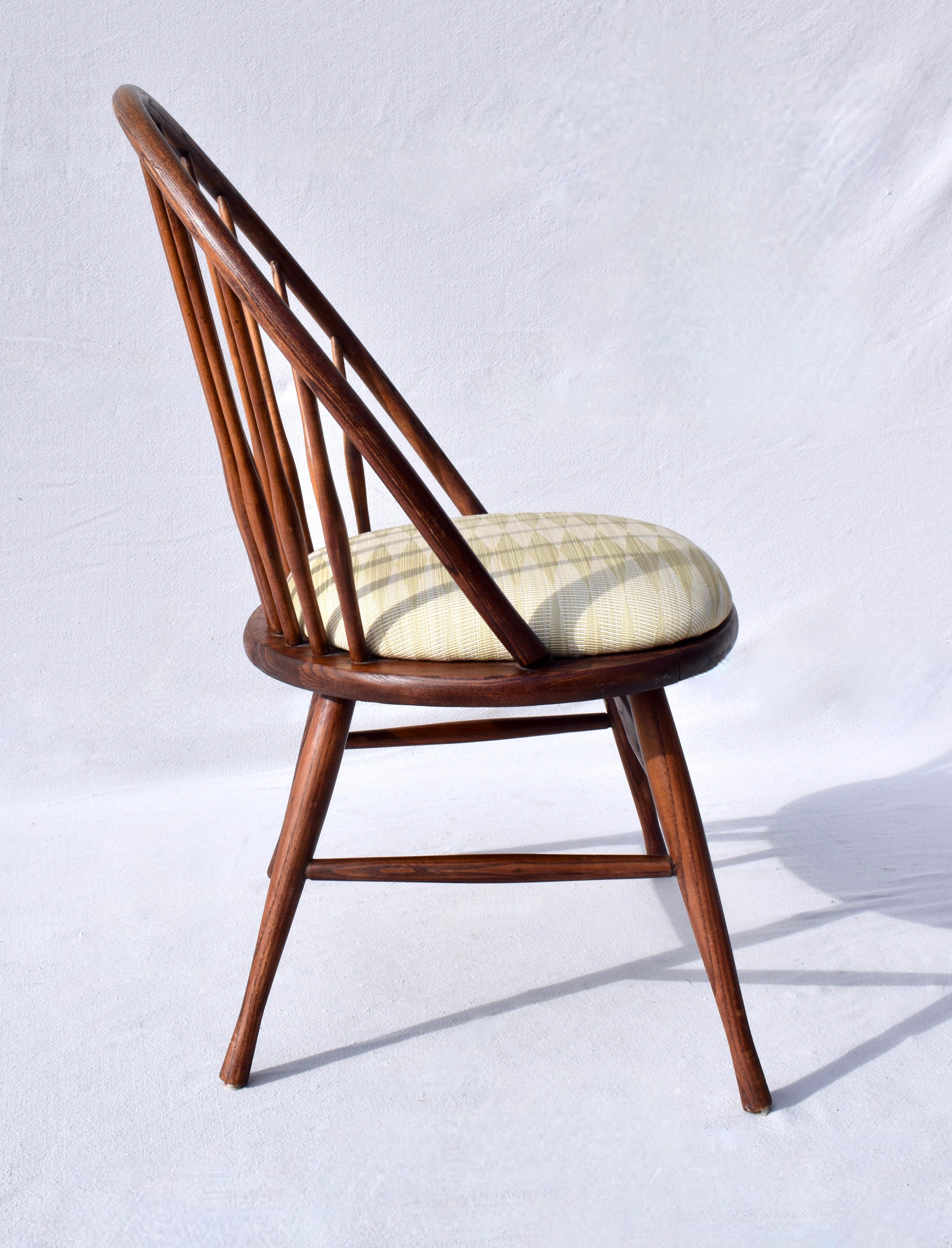 Modernist Windsor Style Chair Oak, Made in Sweden For Sale 2