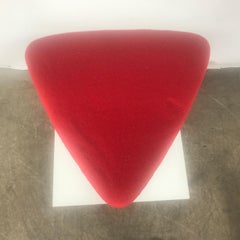 Modernist Wireiron and Fabric Tricorn Stool/Ottoman