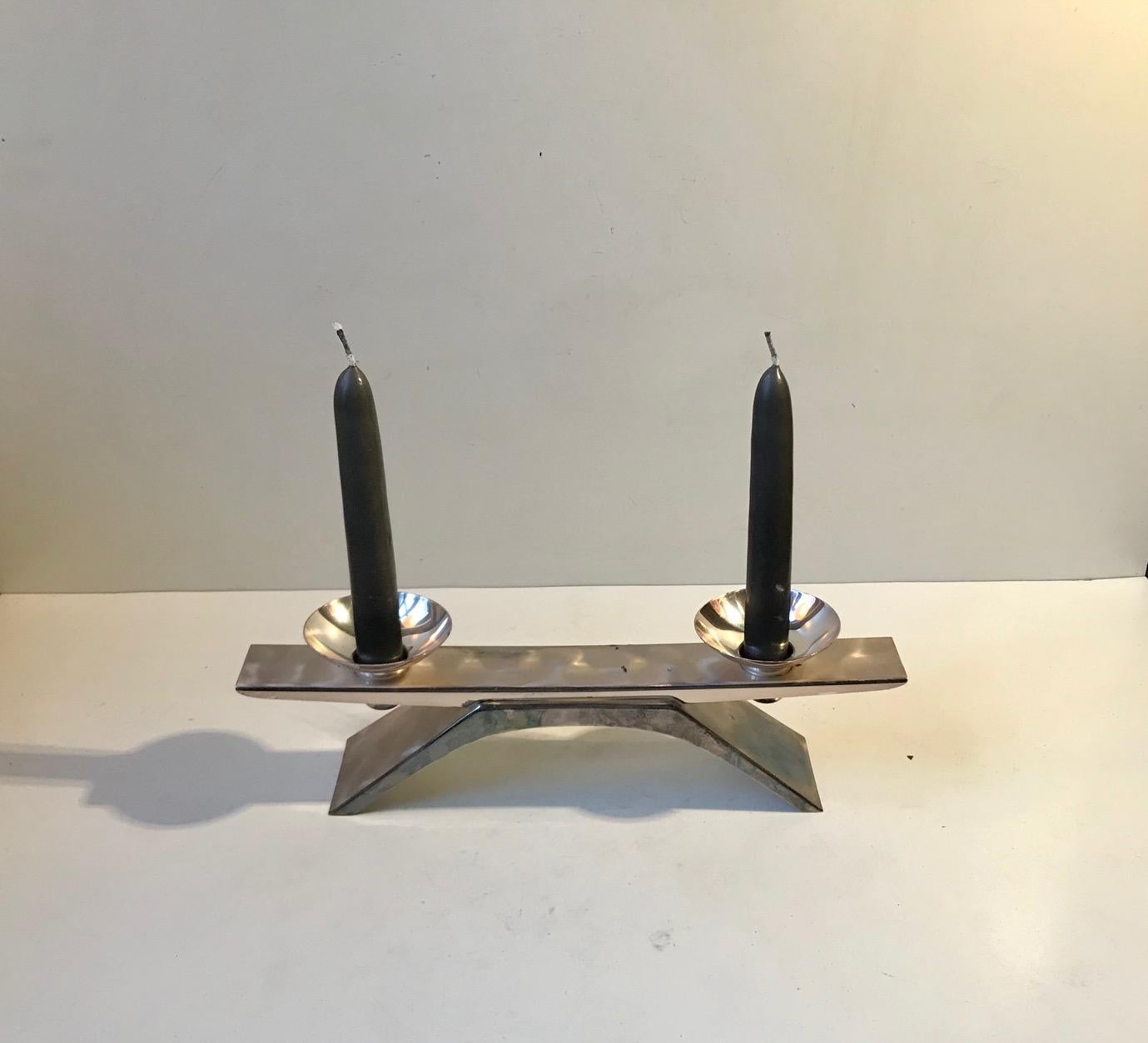 Modernistischer WMF-Kerzenhalter von Kurt Radtke, 1960er Jahre (Moderne der Mitte des Jahrhunderts) im Angebot