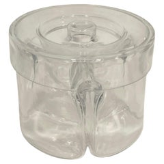 Modernist Wood-Molded Lidded Glass Container, c1950s Finland