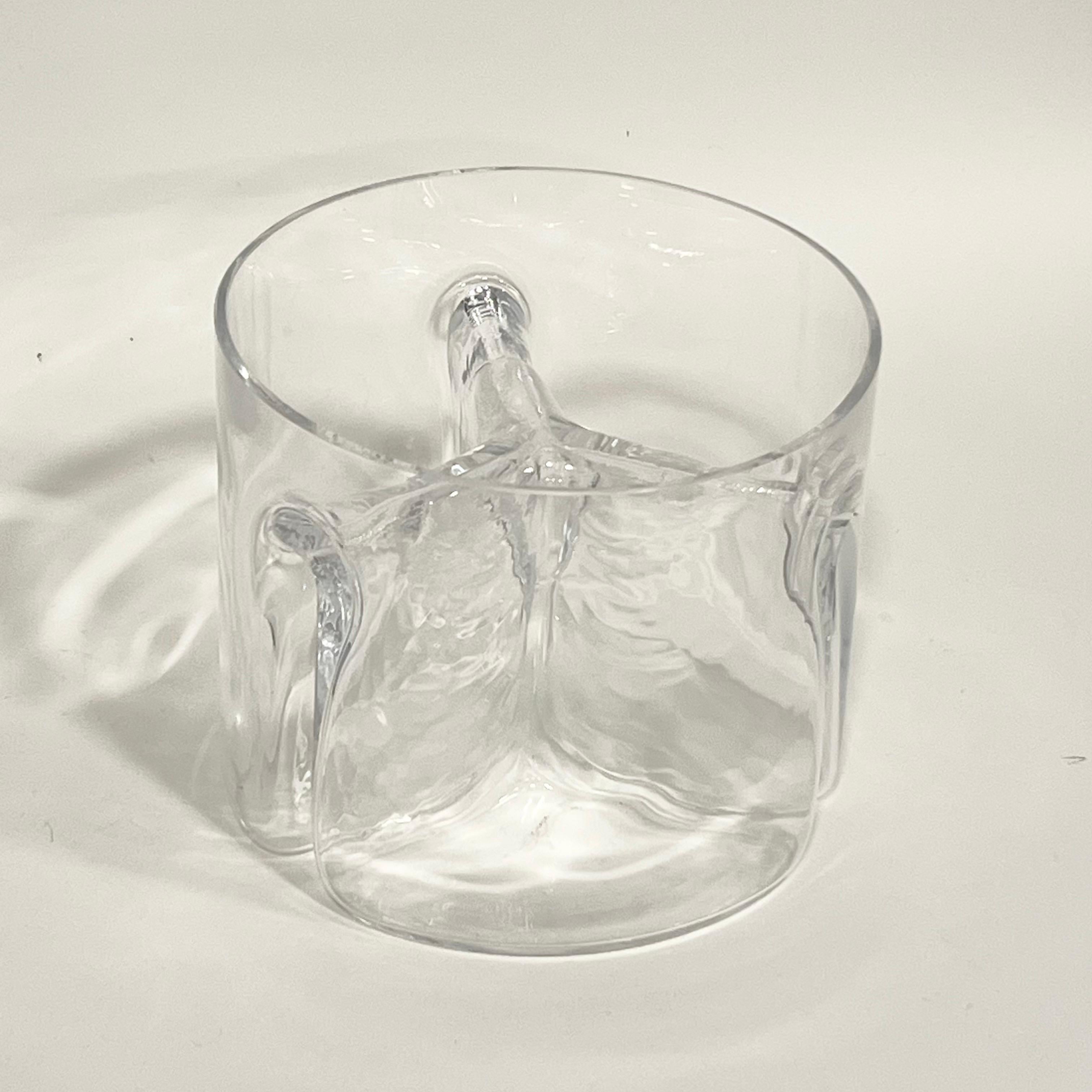Modernist Wood-Molded Lidded Glass Container, c1950s Finland In Good Condition For Sale In Oakland, CA