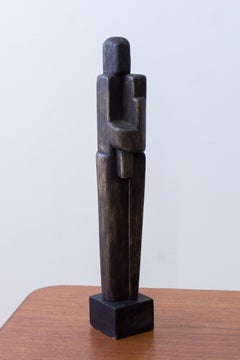 Escultura modernista de madera de escultor sueco desconocido. Fabricado en 1962