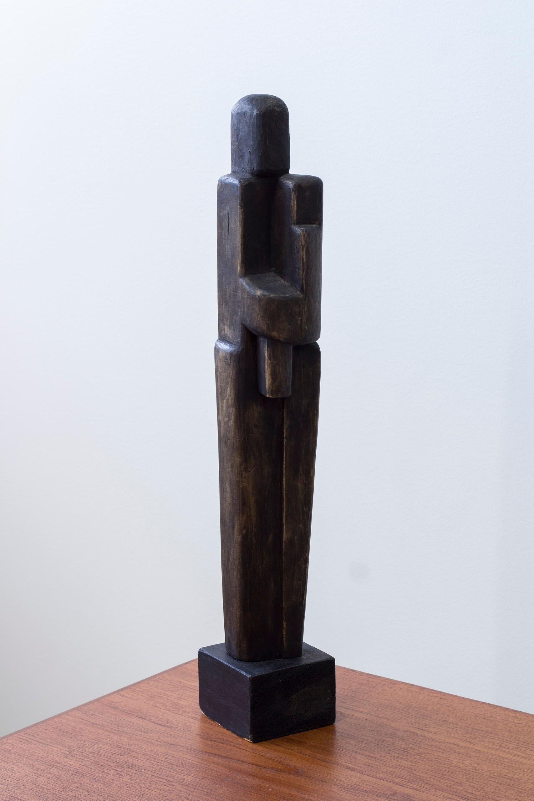 Escultura modernista de madera de escultor sueco desconocido. Fabricado en 1962 Sueco en venta
