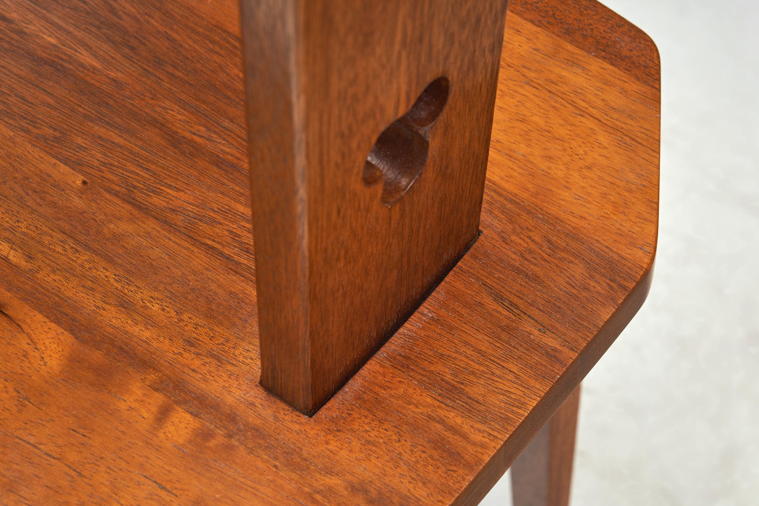 Modernist Wooden Spinning Chair, Europe ca 1960s For Sale 7