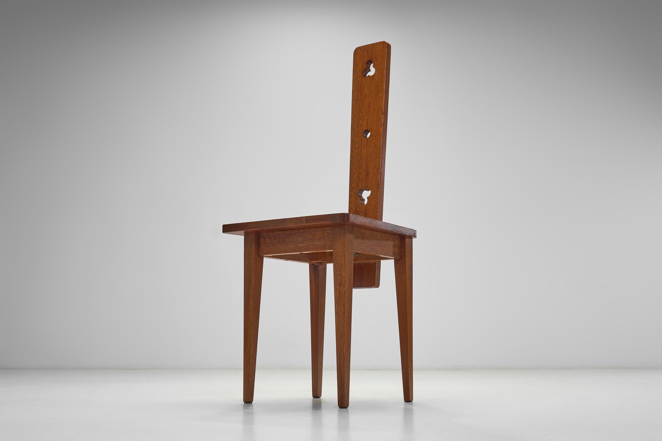 Modernist Wooden Spinning Chair, Europe ca 1960s For Sale 10