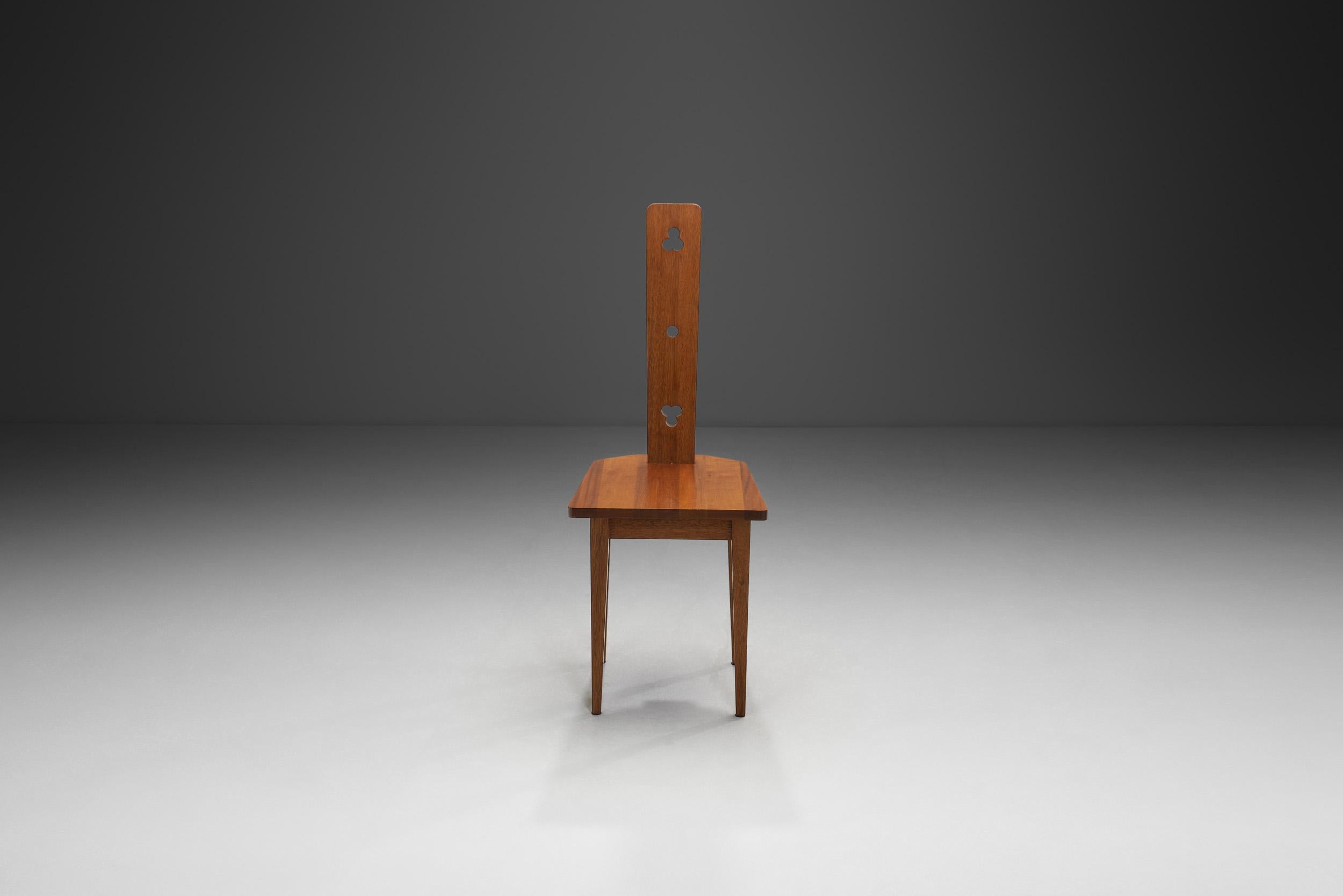 Mid-Century Modern Modernist Wooden Spinning Chair, Europe ca 1960s For Sale