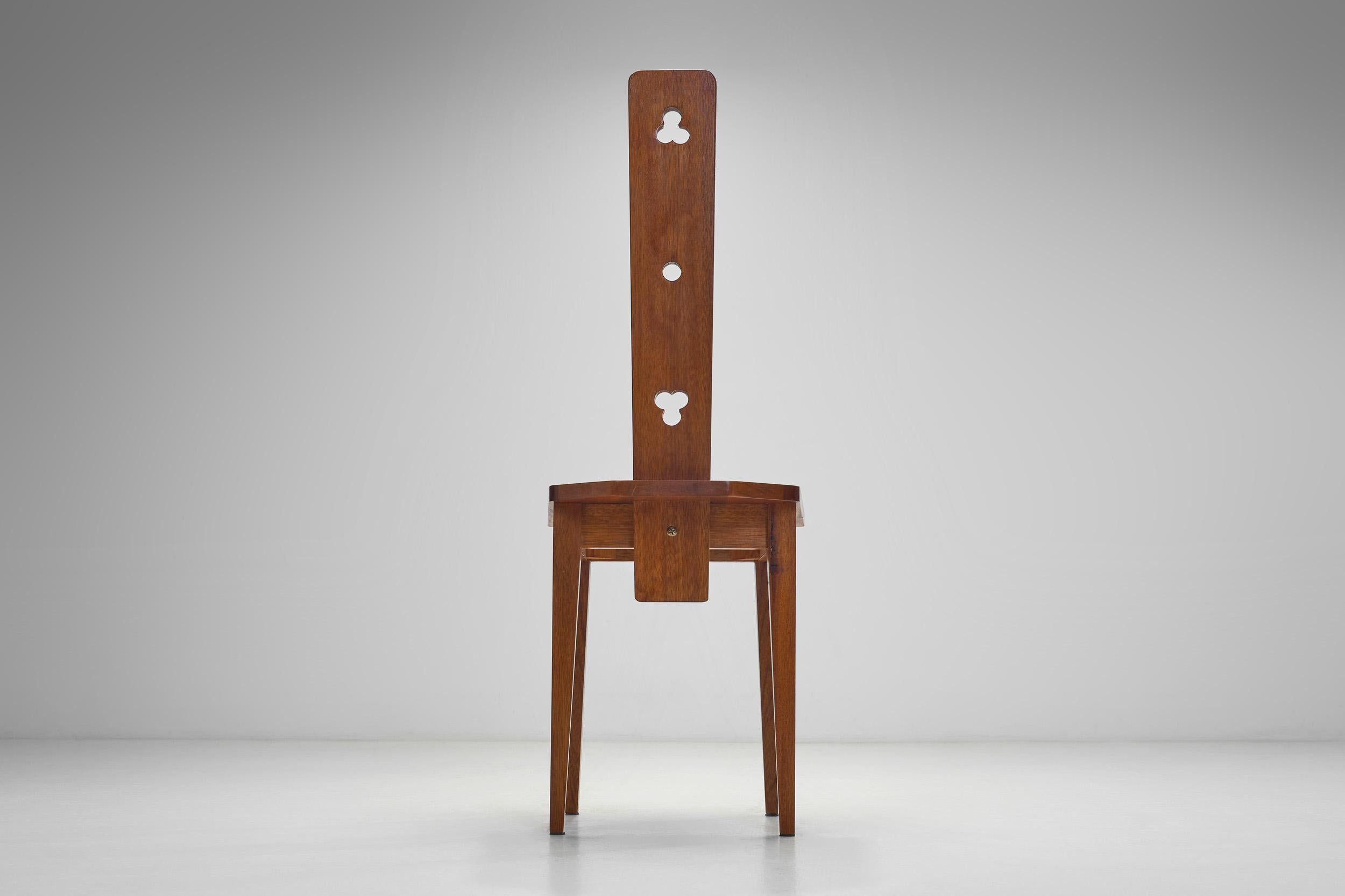 Mid-20th Century Modernist Wooden Spinning Chair, Europe ca 1960s For Sale