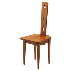 Sedia rotante modernista in legno, Europa, 1960 ca.