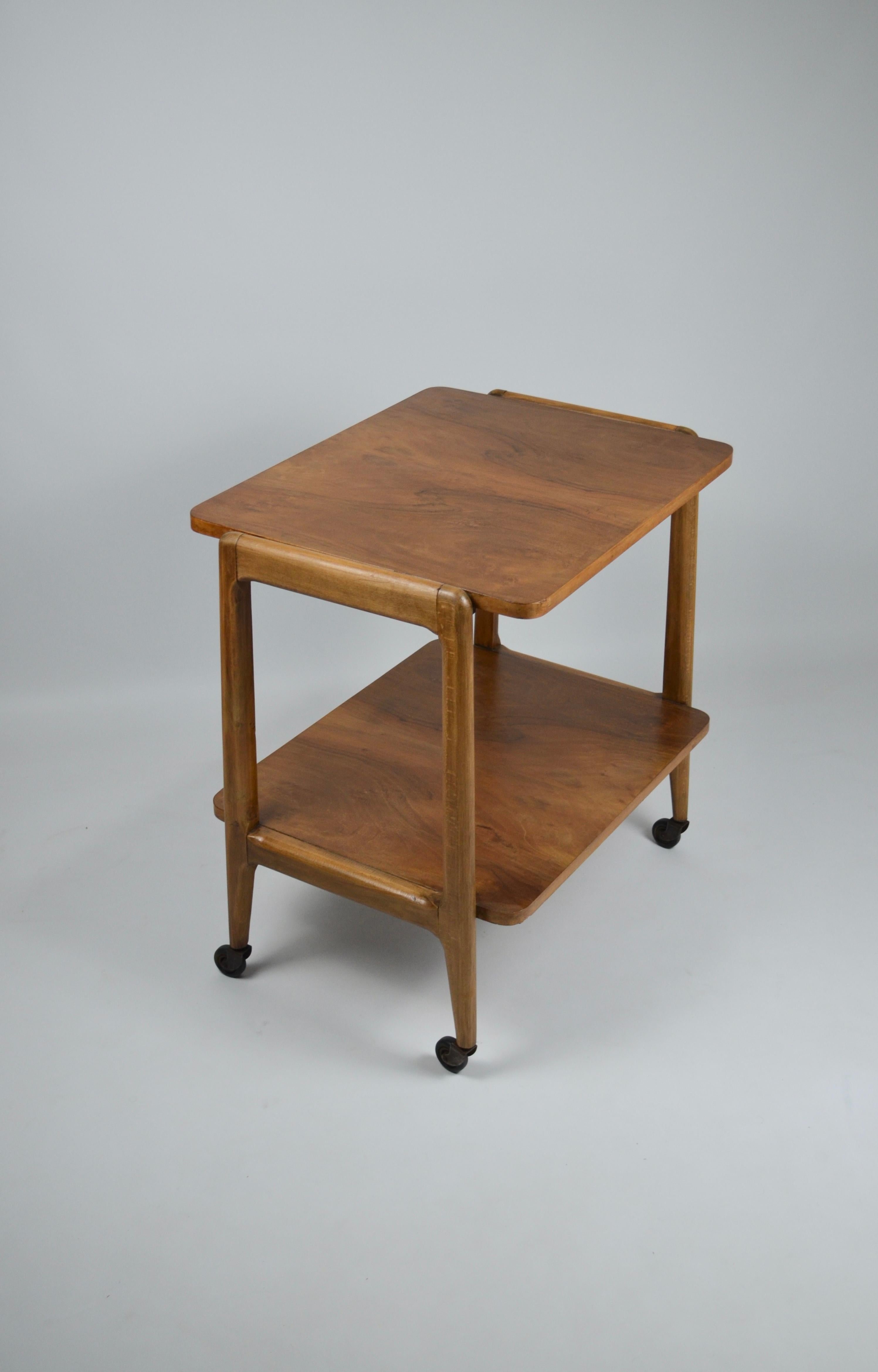 Mid-Century Modern Modernist wooden trolley, France, 50’s For Sale