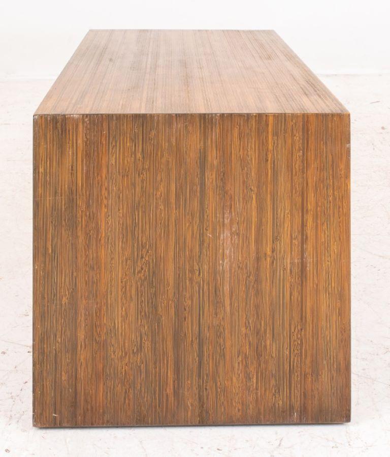 20th Century Modernist Wooden Waterfall Side Table For Sale