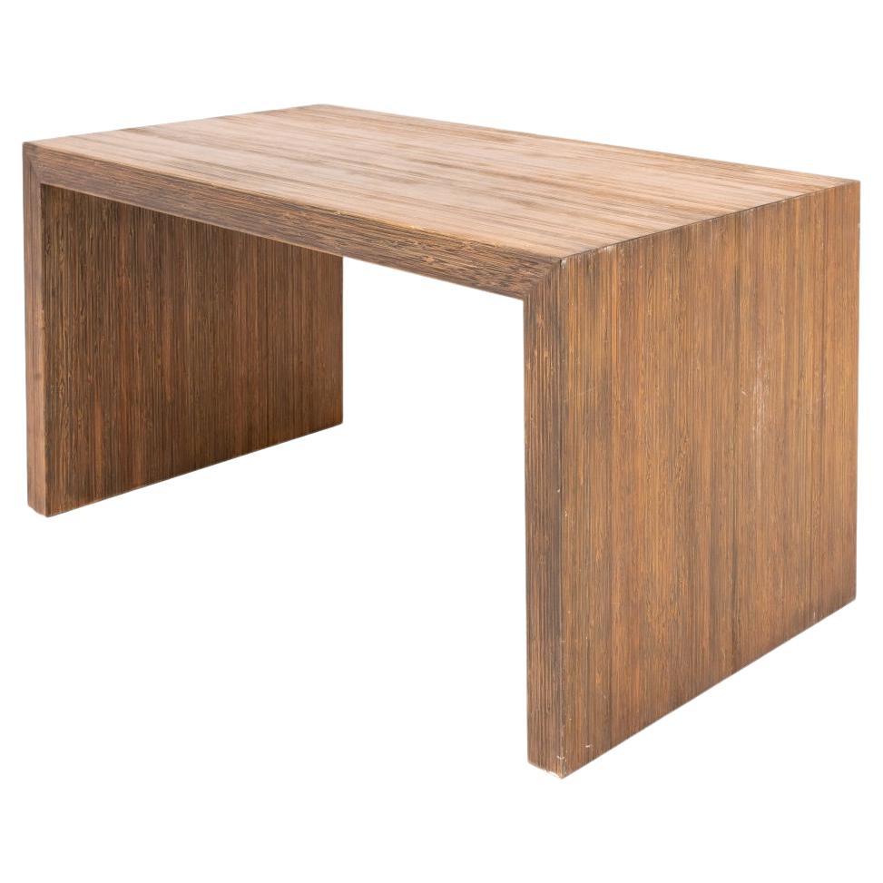 Modernist Wooden Waterfall Side Table For Sale