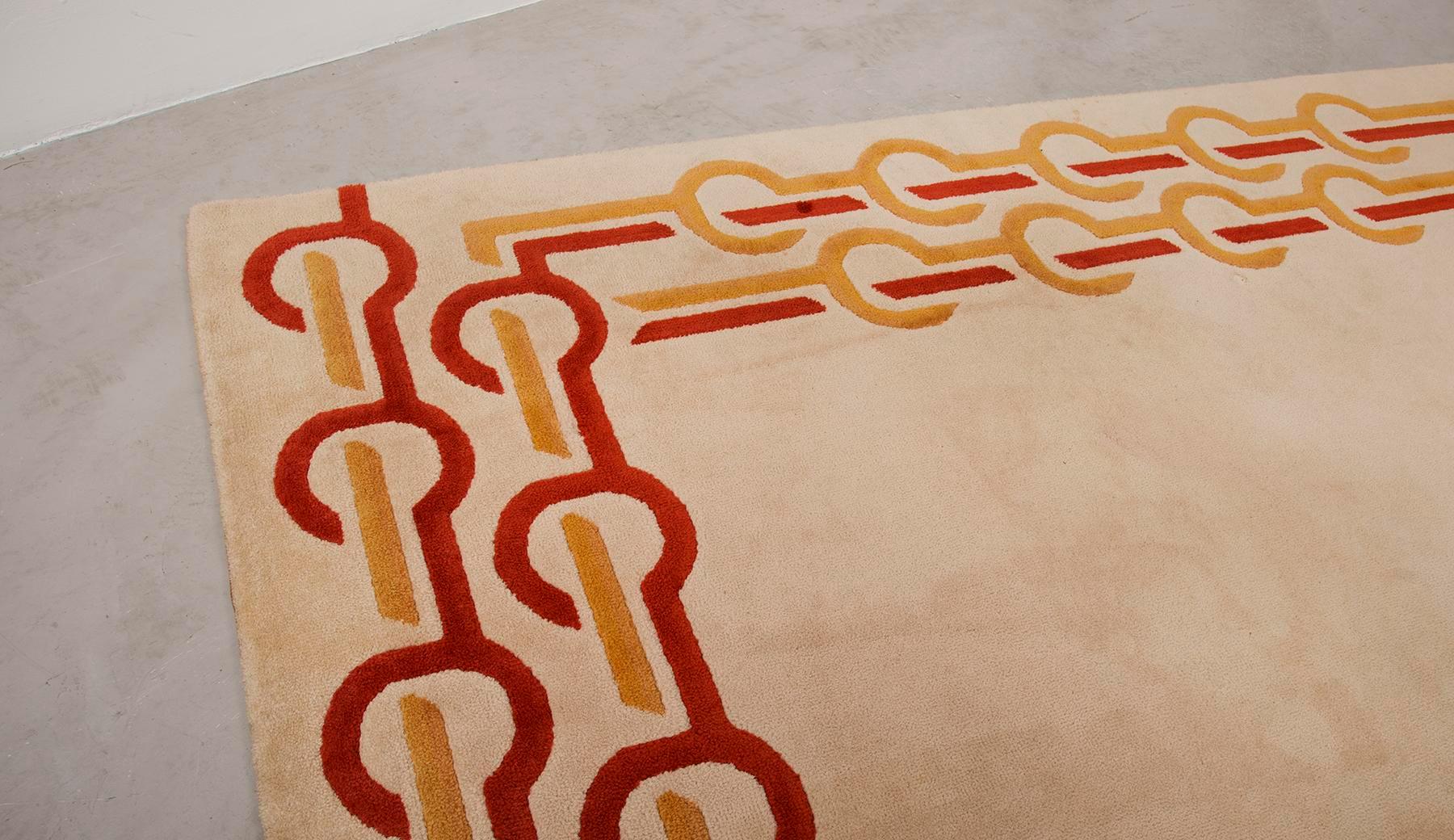 Danish Modernist Wool Rug by Pierre Cardin in Cream, Denmark, 1970s