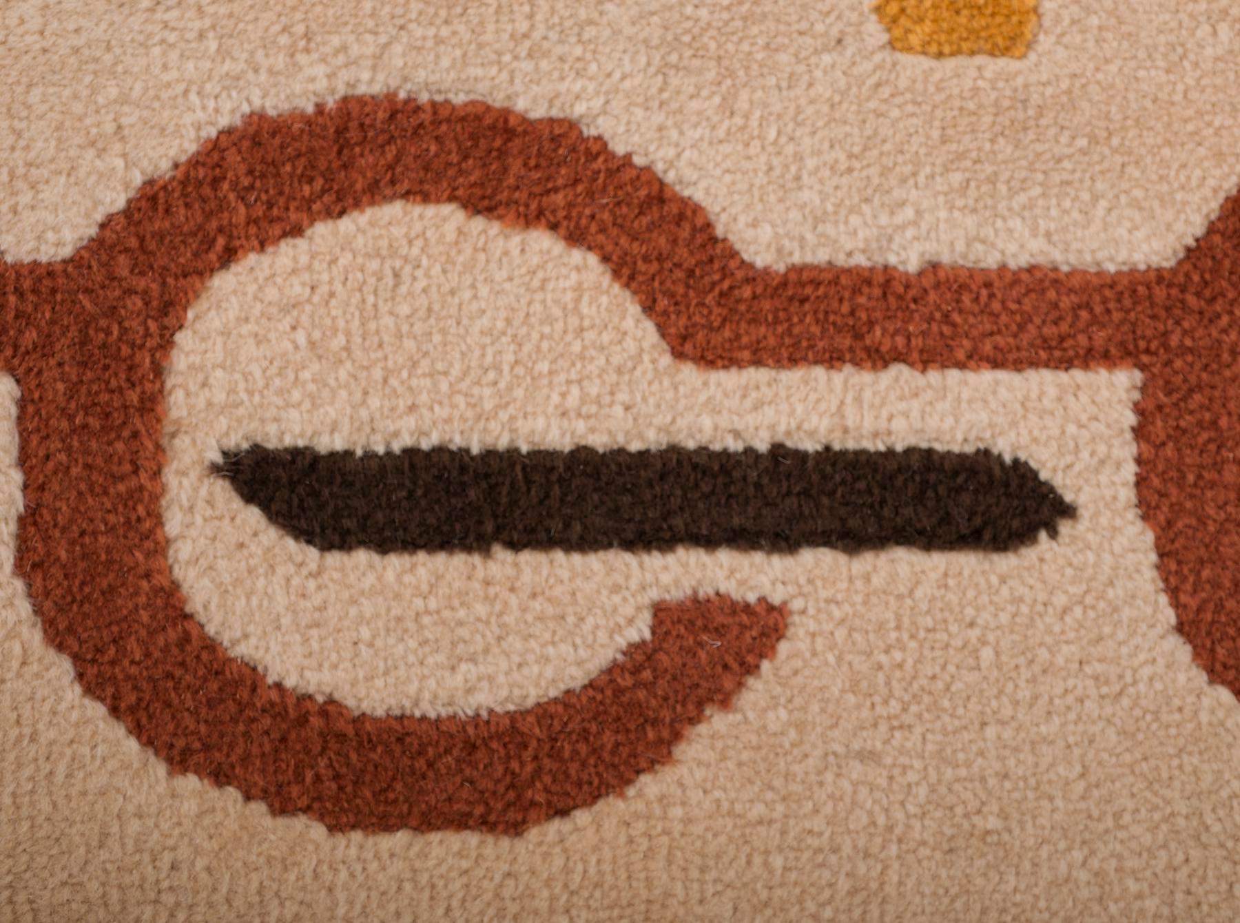 Mid-20th Century Modernist Wool Rug by Pierre Cardin in Golden Yellow, Denmark, 1960s