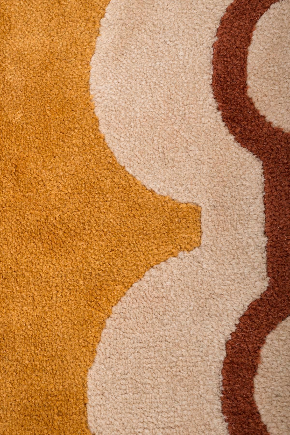 Modernist Wool Rug by Pierre Cardin in Golden Yellow, Denmark, 1960s 1