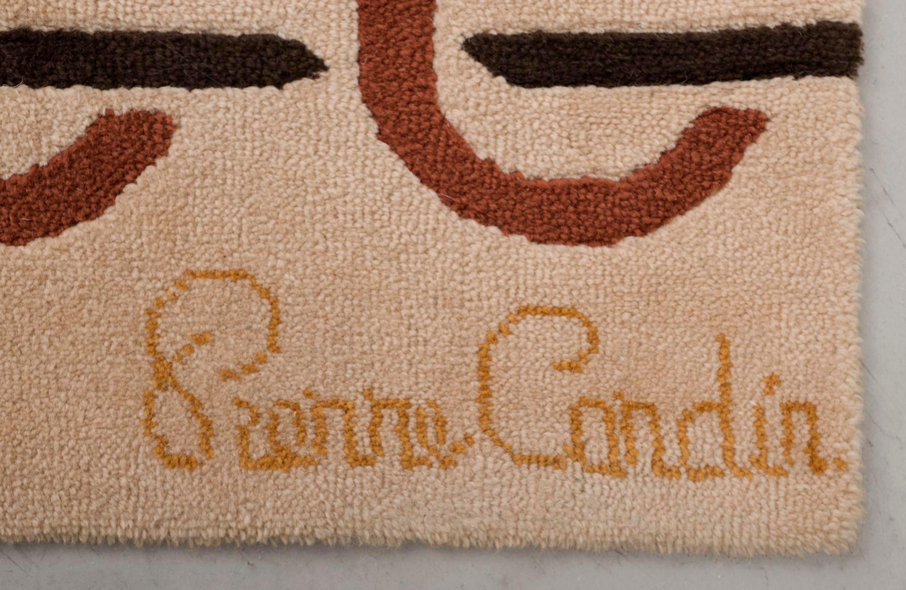 Modernist Wool Rug by Pierre Cardin in Golden Yellow, Denmark, 1960s 2