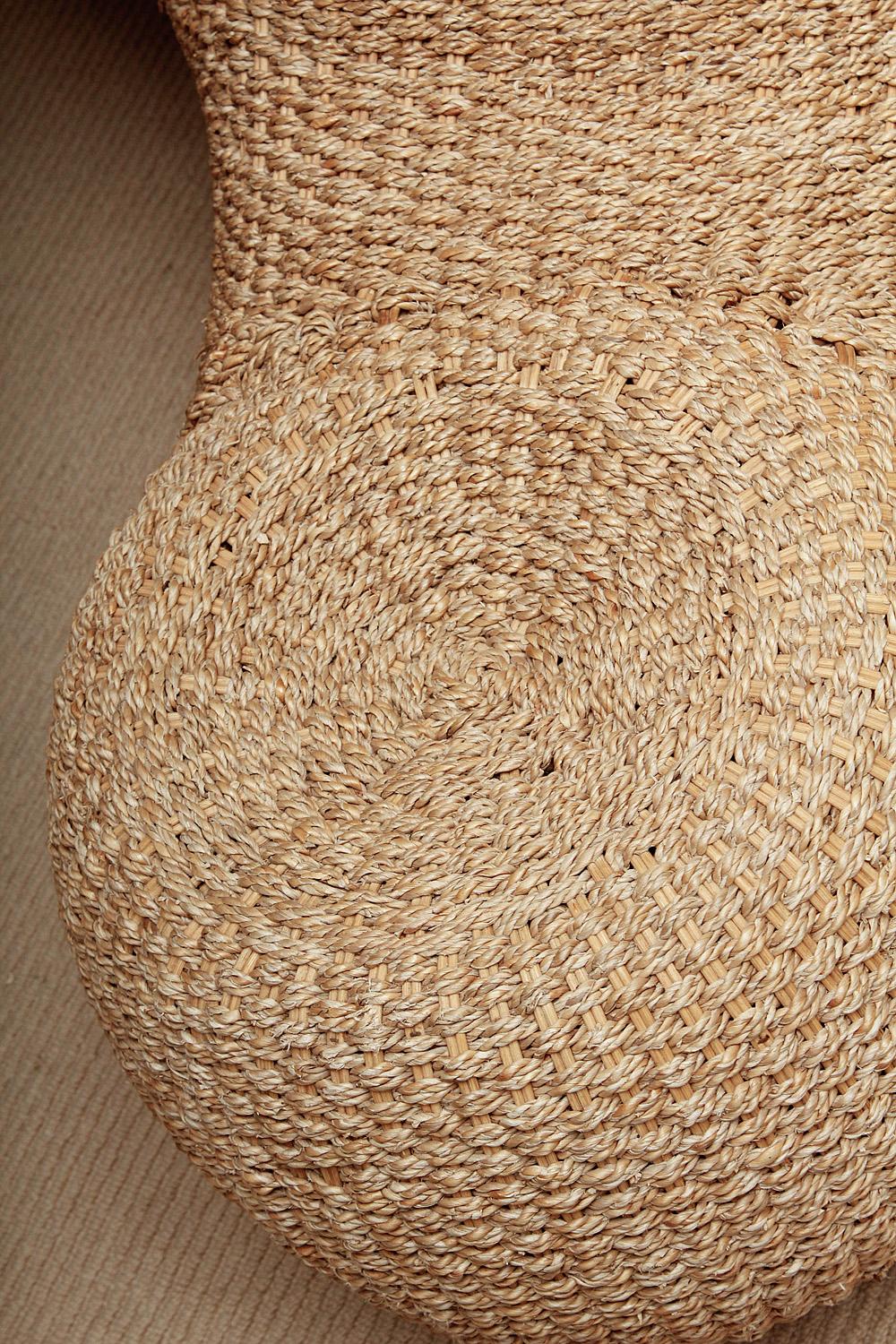 Modernist Woven Wicker and Rope Chaise Lounge In Good Condition In North Miami, FL
