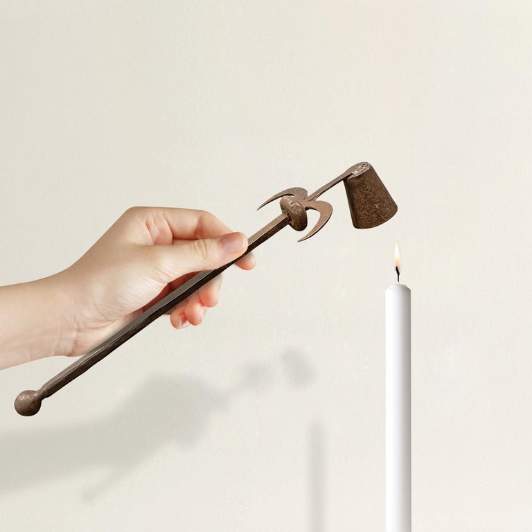 Modernist Wrought Iron Candle Snuffer For Sale at 1stDibs
