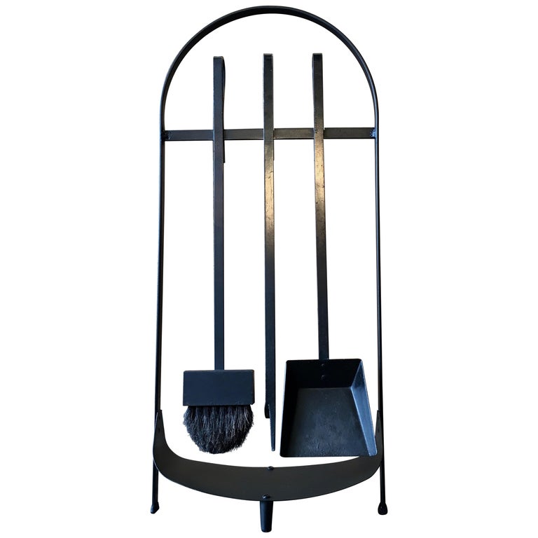 Modernist Wrought Iron Fireplace Tools For Sale at 1stDibs