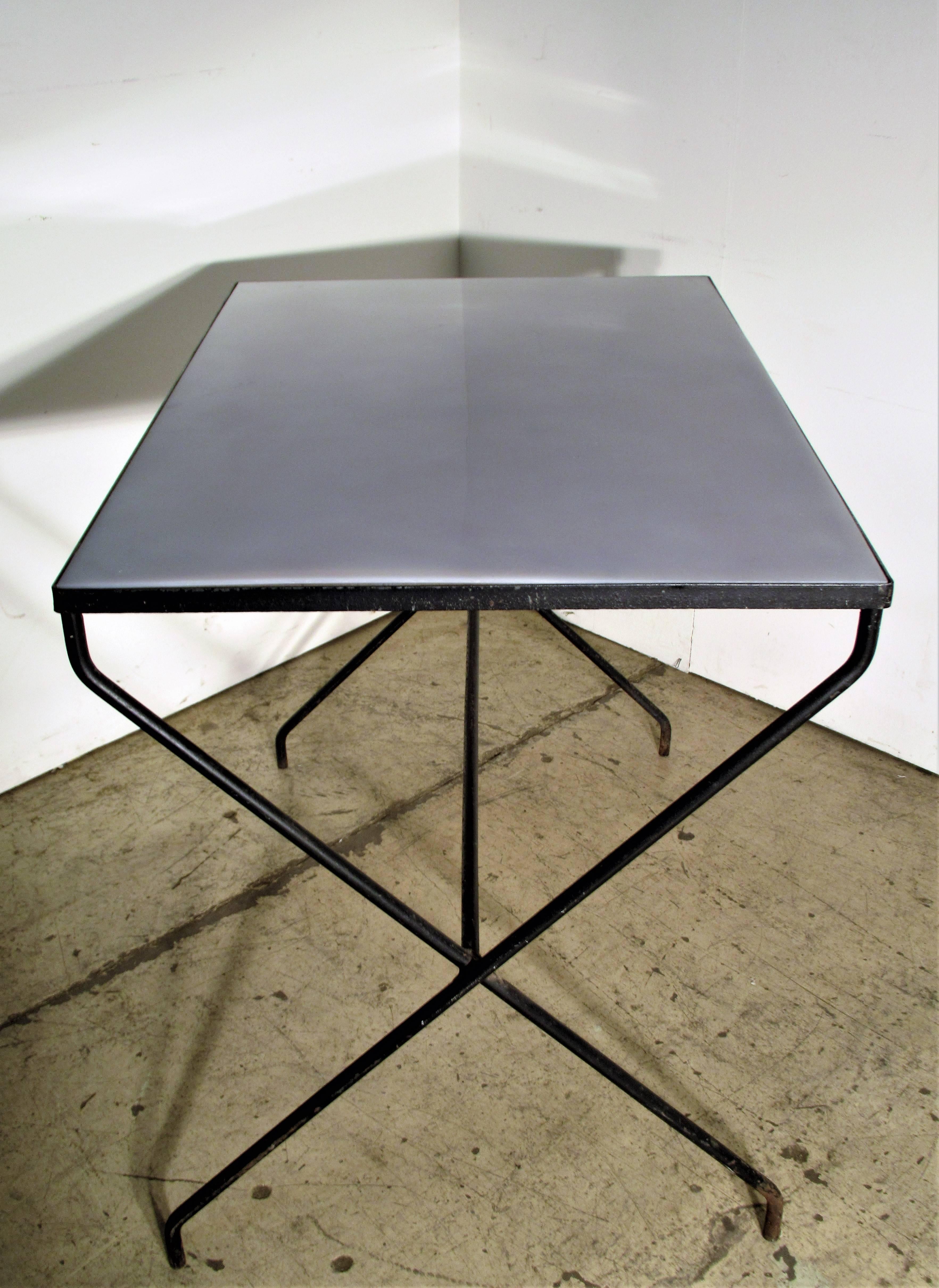 Modernist X Base Iron Table 3