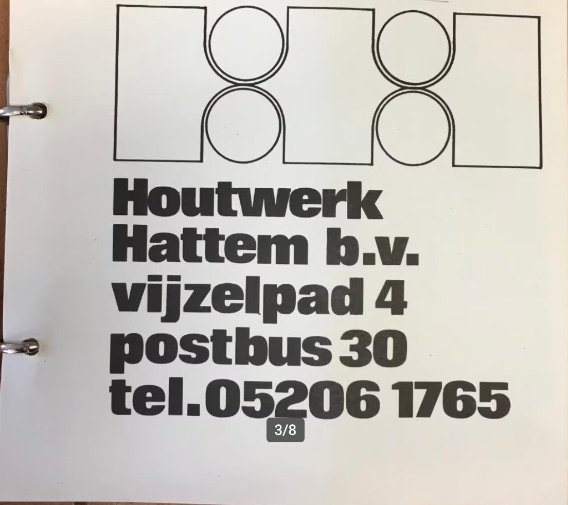 Modernist X-leg dining table by Ate van Apeldoorn for Houtwerk Hattem 1970s For Sale 7