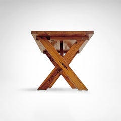 Modernist X-leg dining table by Ate van Apeldoorn for Houtwerk Hattem 1970s