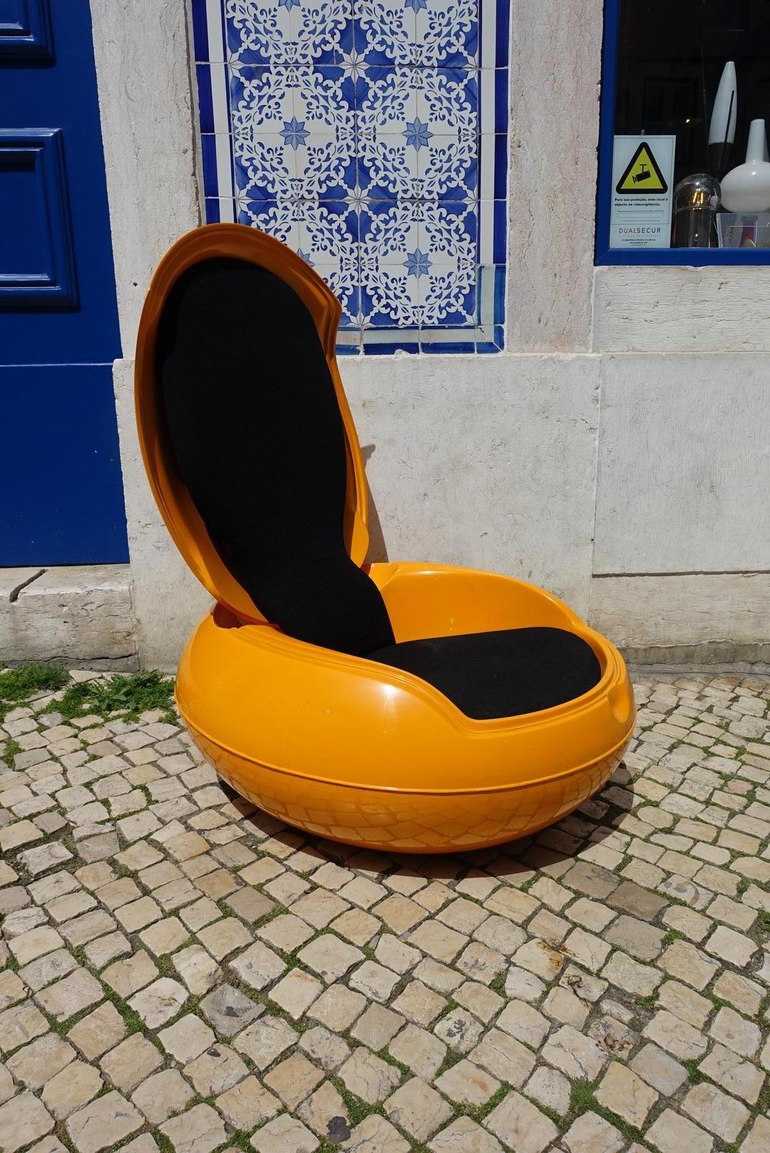 German Modernist Yellow Garden Egg Chair or Senftenberg Egg by Peter Ghyczy, 1968