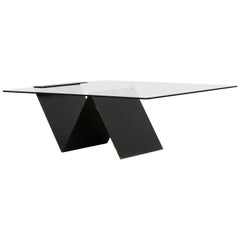 Modernist Zig-Zag Metal Coffee Table