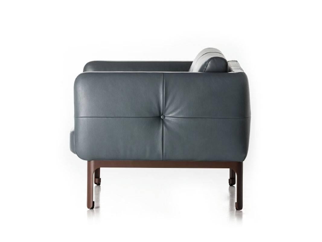 Italian Modernista Armchair by Doshi and Levien in Fabric or Leather for Moroso For Sale