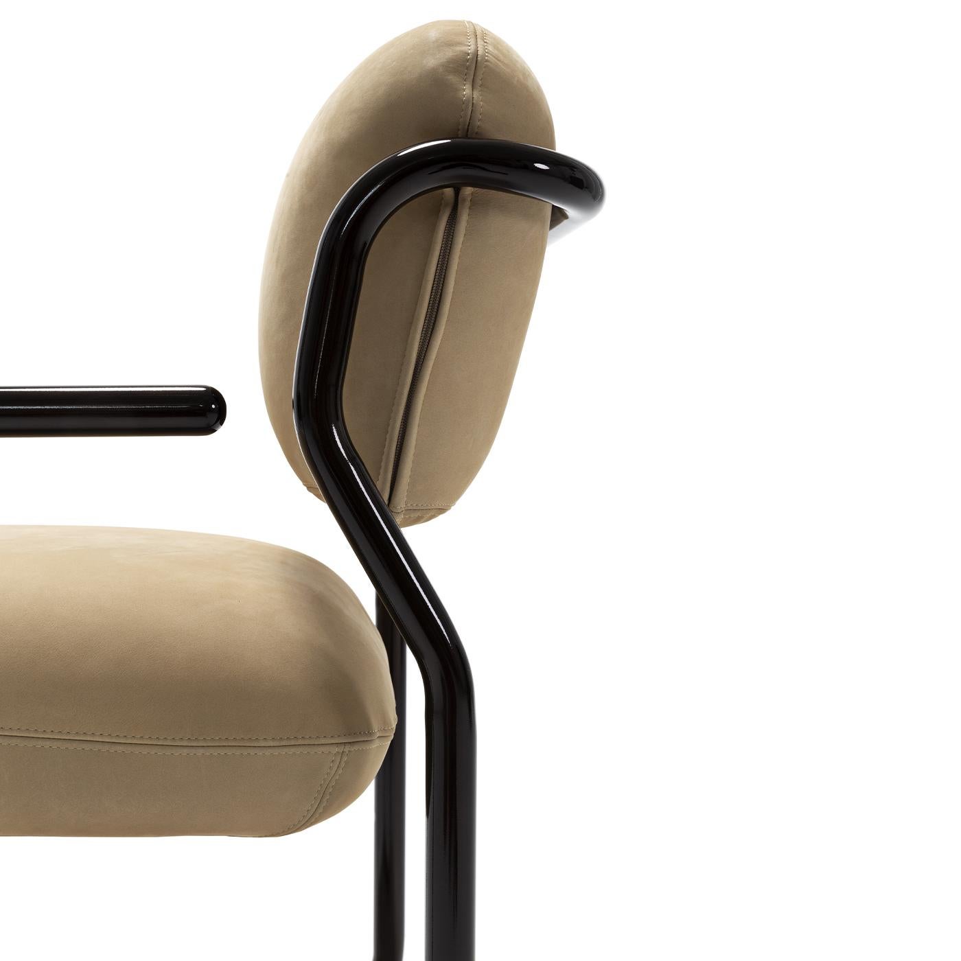 Beigefarbener Modernista Lederstuhl STUDIOPEPE von Exteta im Angebot 5