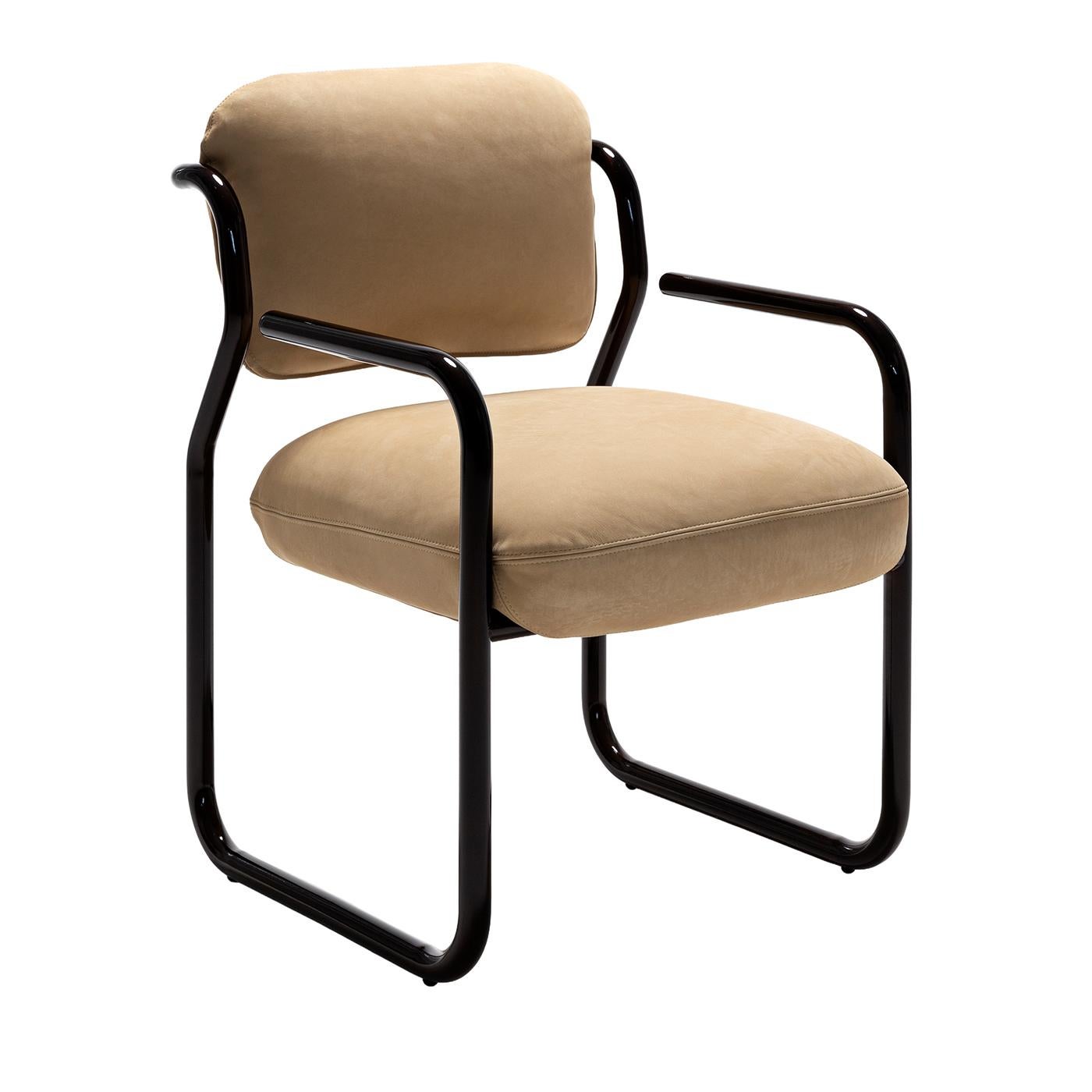 Beigefarbener Modernista Lederstuhl STUDIOPEPE von Exteta im Angebot 2