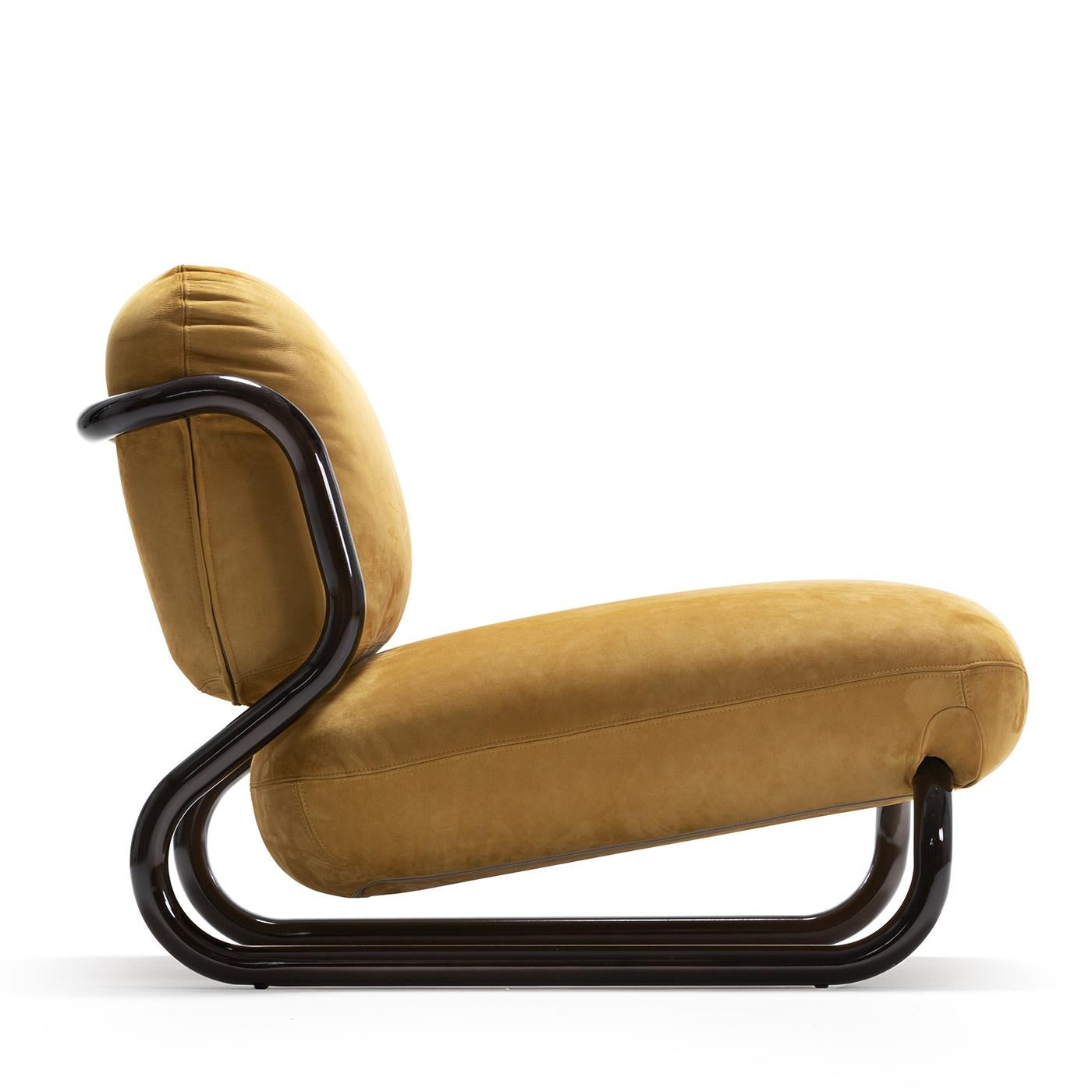 Chaise longue en cuir orange Modernista STUDIOPEPE By Exteta Neuf - En vente à Milan, IT