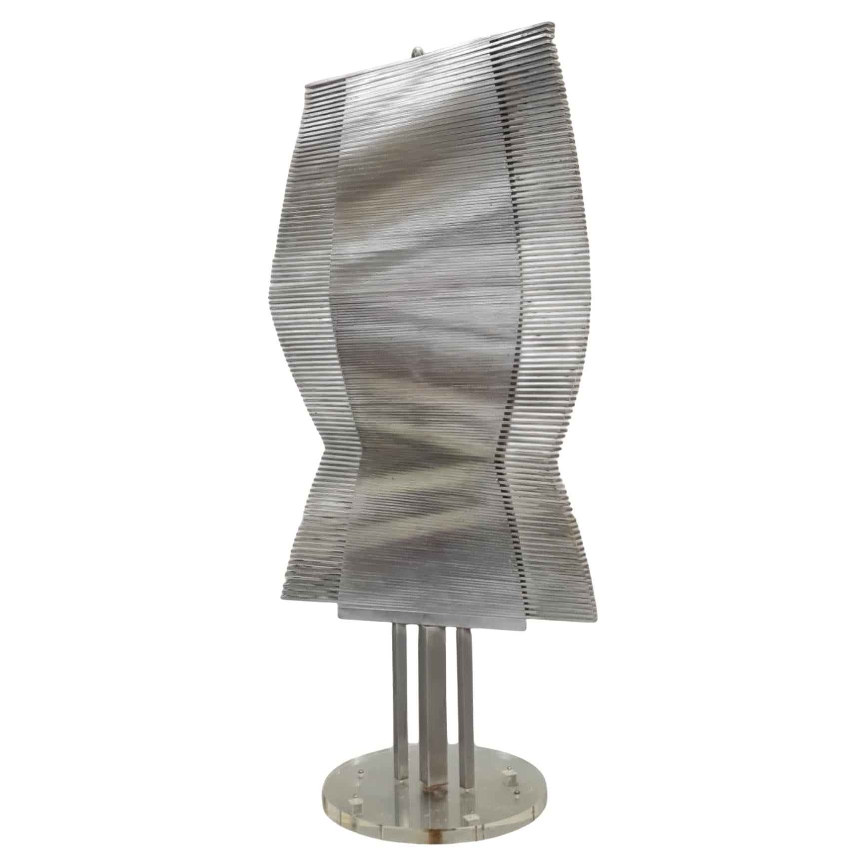 Modernistic Aluminium Slated Sculpture by Raimo Utriainen, Finland 1973